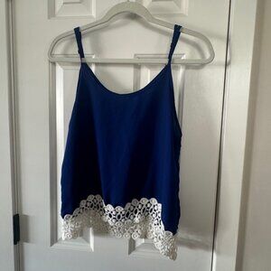 Liberty Love Womens Royal Blue Camisole Top Size Medium P2